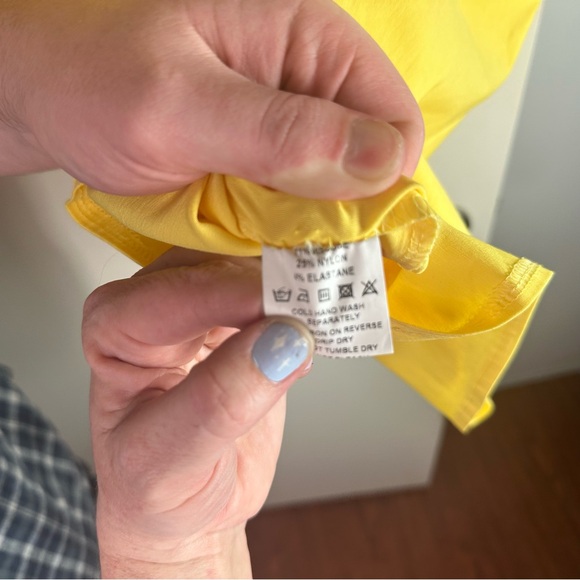 Goddess London Yellow Viscose V-Neck Vintage Inspired Peplum Pinup Dress NWT 4? - Picture 11 of 16